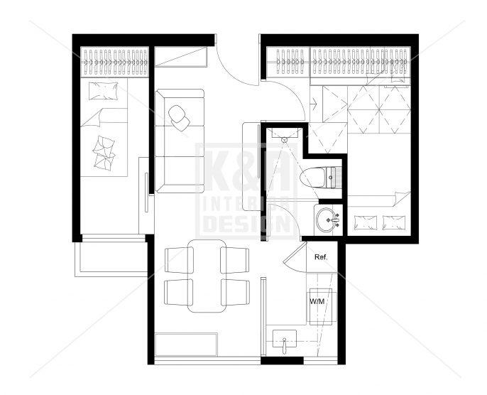 家居裝修│一家三口及老人家住381呎單位改動間隔擴大房間、半開放式廚房增空間感| 生活熱話